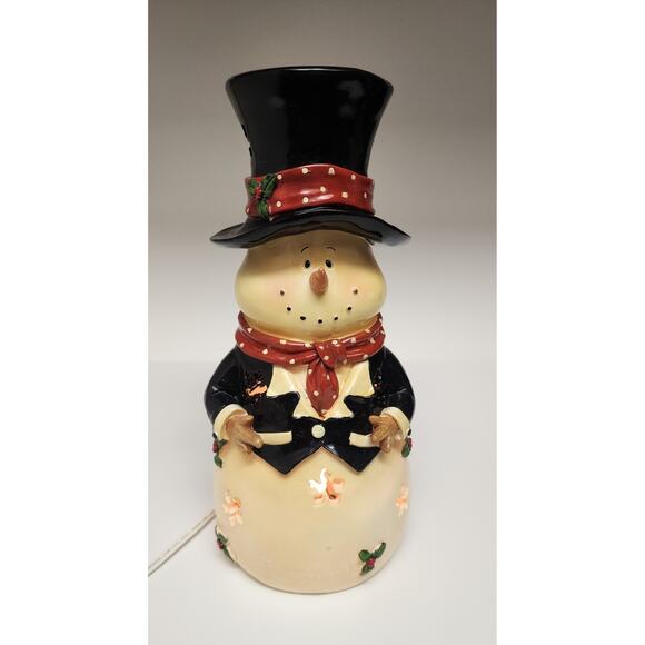 Lincolnshire The Original Tuxedo Snowman luminary-10" Lantern - Picture 12 of 15